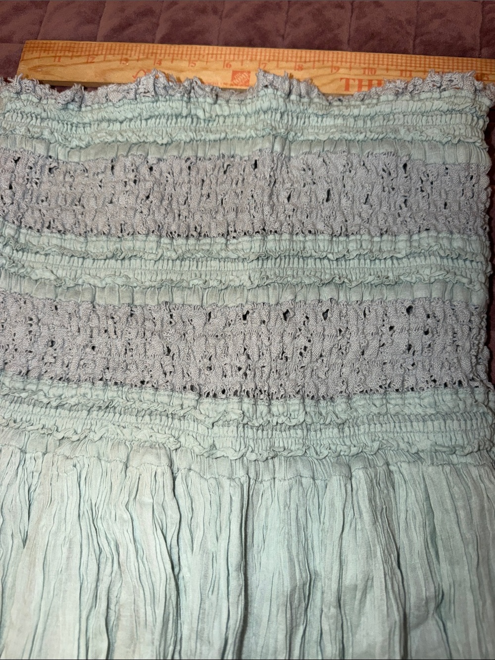 Free People Ravenna Convertible Light Blue Skirt / Dress Large - Picture 5 of 6